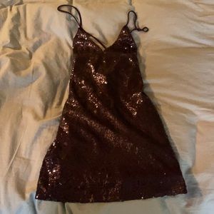 Purple sparkly party dress